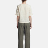 Pantaloni in Viscosa Verde Militare