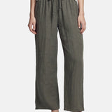 Pantaloni in Viscosa Verde Militare