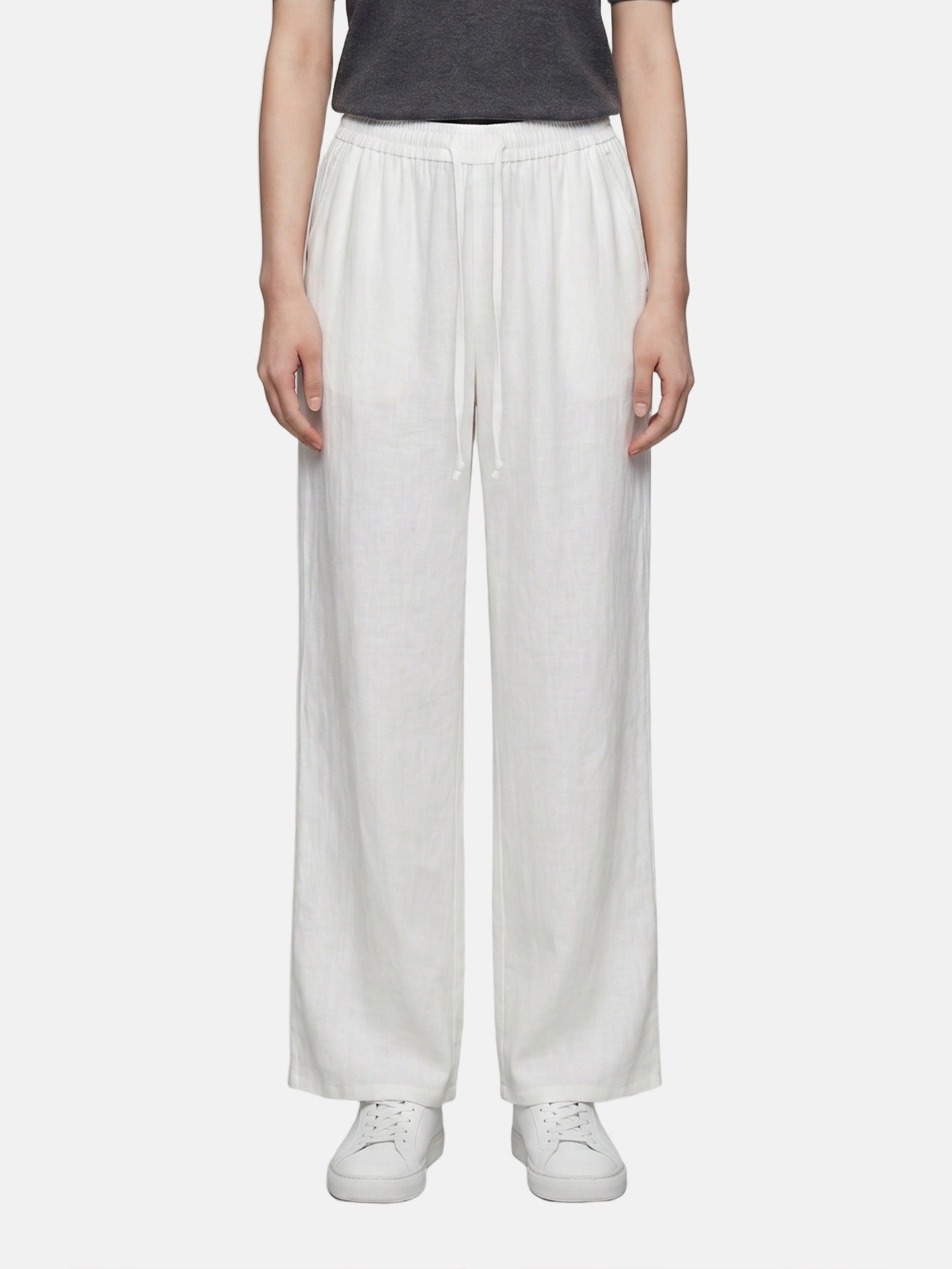 Pantaloni in Viscosa Bianco
