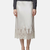 Gonna in Poliestere Beige Scuro
