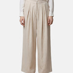 Pantaloni in Viscosa Beige