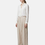 Pantaloni in Viscosa Beige