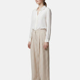 Pantaloni in Viscosa Beige