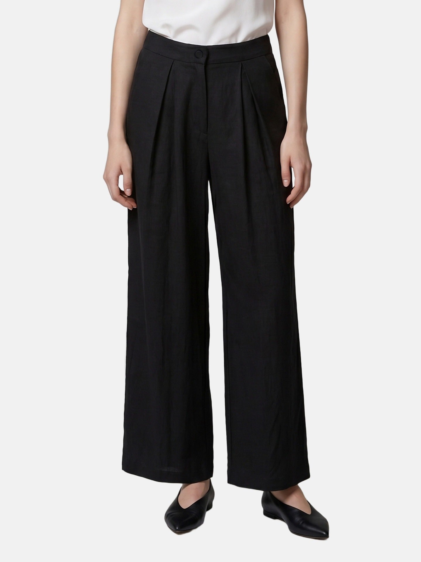 Pantaloni in Viscosa Nero