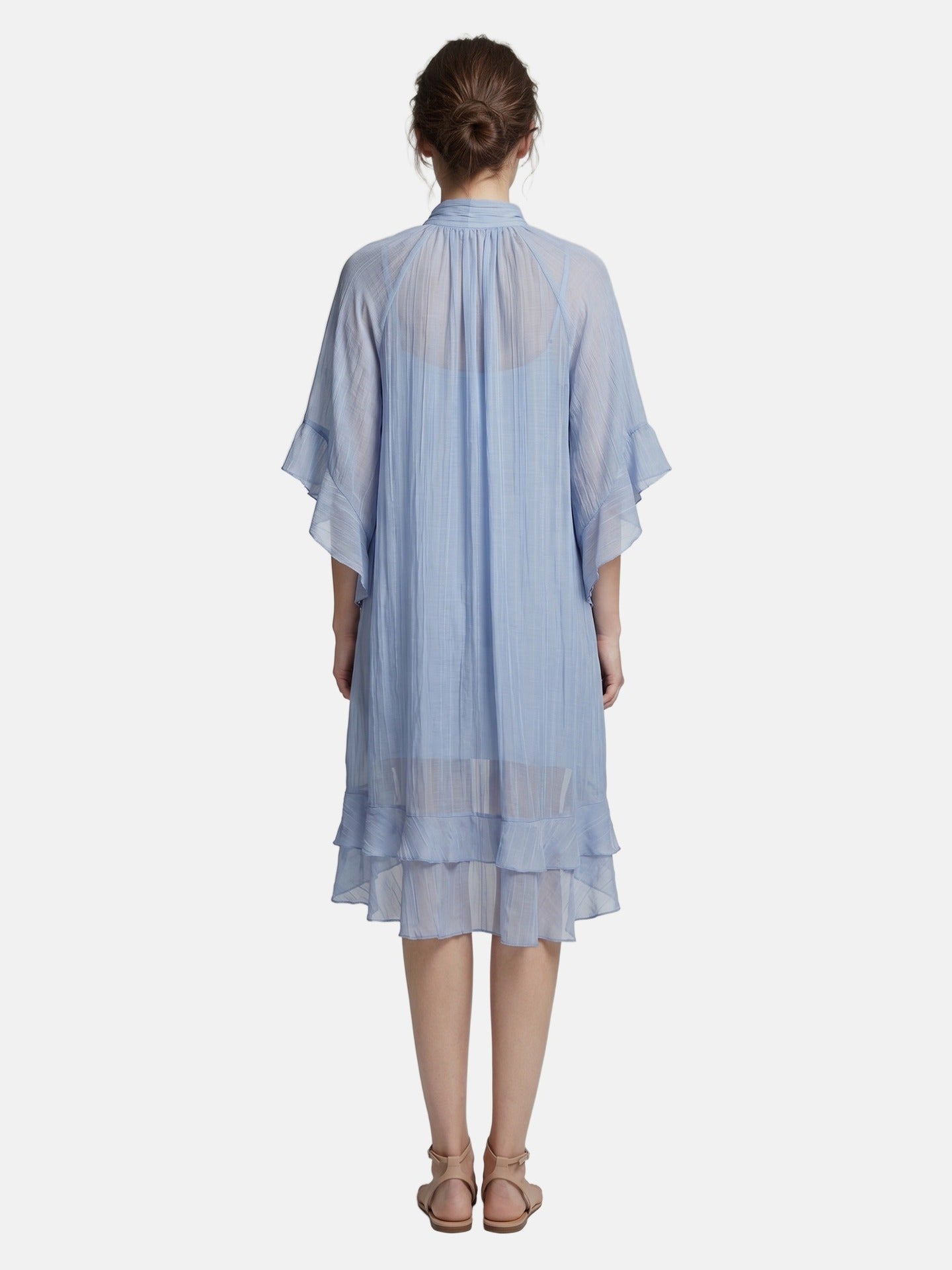 Vestito in Tencel Blu
