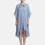 Vestito in Tencel Blu