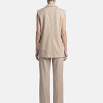 Gilet in Poliestere Beige