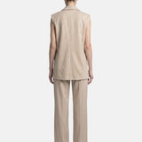 Gilet in Poliestere Beige