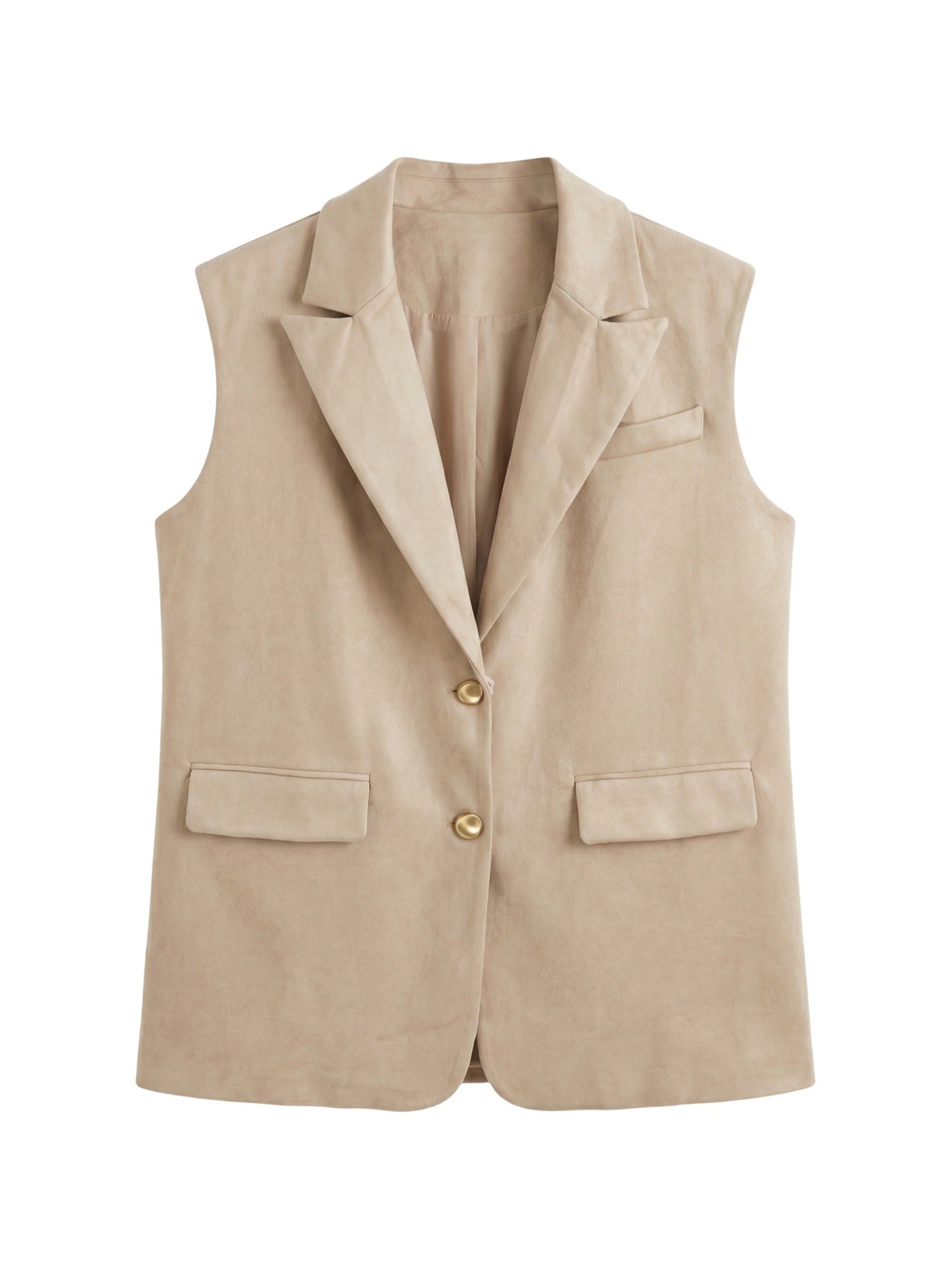 Gilet in Poliestere Beige