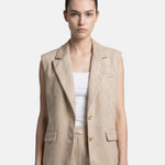 Gilet in Poliestere Beige