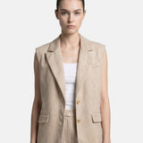 Gilet in Poliestere Beige