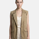 Gilet in Poliestere Cammello