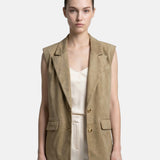 Gilet in Poliestere Cammello