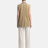 Gilet in Poliestere Cammello