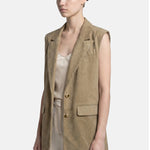 Gilet in Poliestere Cammello