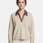 Camicia in Poliestere Beige