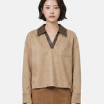 Camicia in Poliestere Cammello