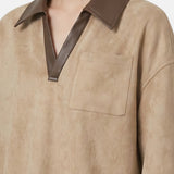 Camicia in Poliestere Cammello