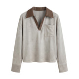 Camicia in Poliestere Verde Militare