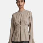 Blusa in 70% Viscosa 30% Tencel Beige