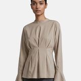 Blusa in 70% Viscosa 30% Tencel Beige
