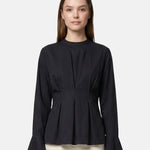 Blusa in 70% Viscosa 30% Tencel Nero