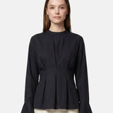 Blusa in 70% Viscosa 30% Tencel Nero