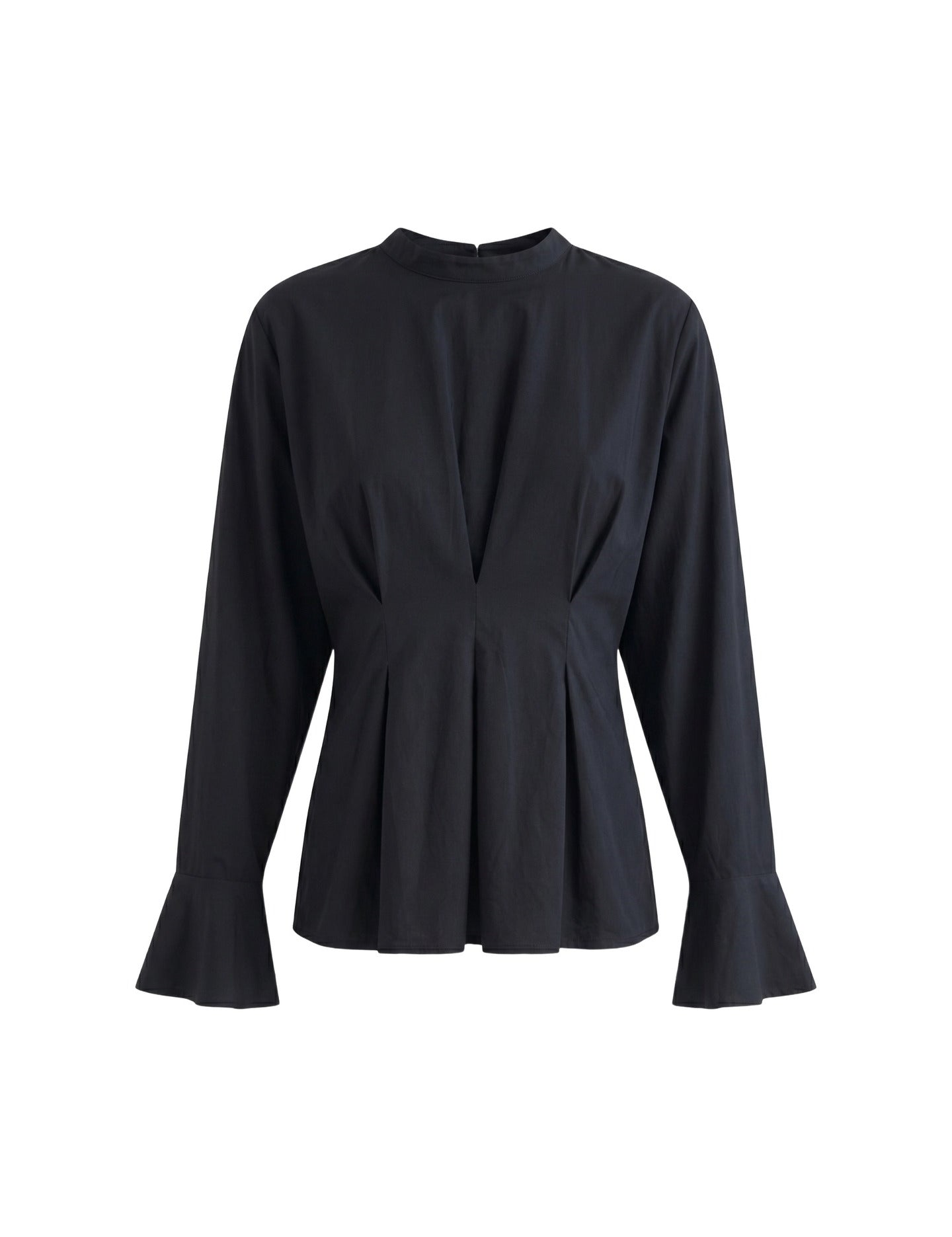 Blusa in 70% Viscosa 30% Tencel Nero