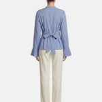 Blusa in 70% Viscosa 30% Tencel Blu Jeans