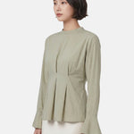 Blusa in 70% Viscosa 30% Tencel Verde Militare