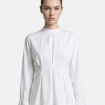 Blusa in 70% Viscosa 30% Tencel Bianco