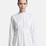 Blusa in 70% Viscosa 30% Tencel Bianco