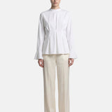 Blusa in 70% Viscosa 30% Tencel Bianco