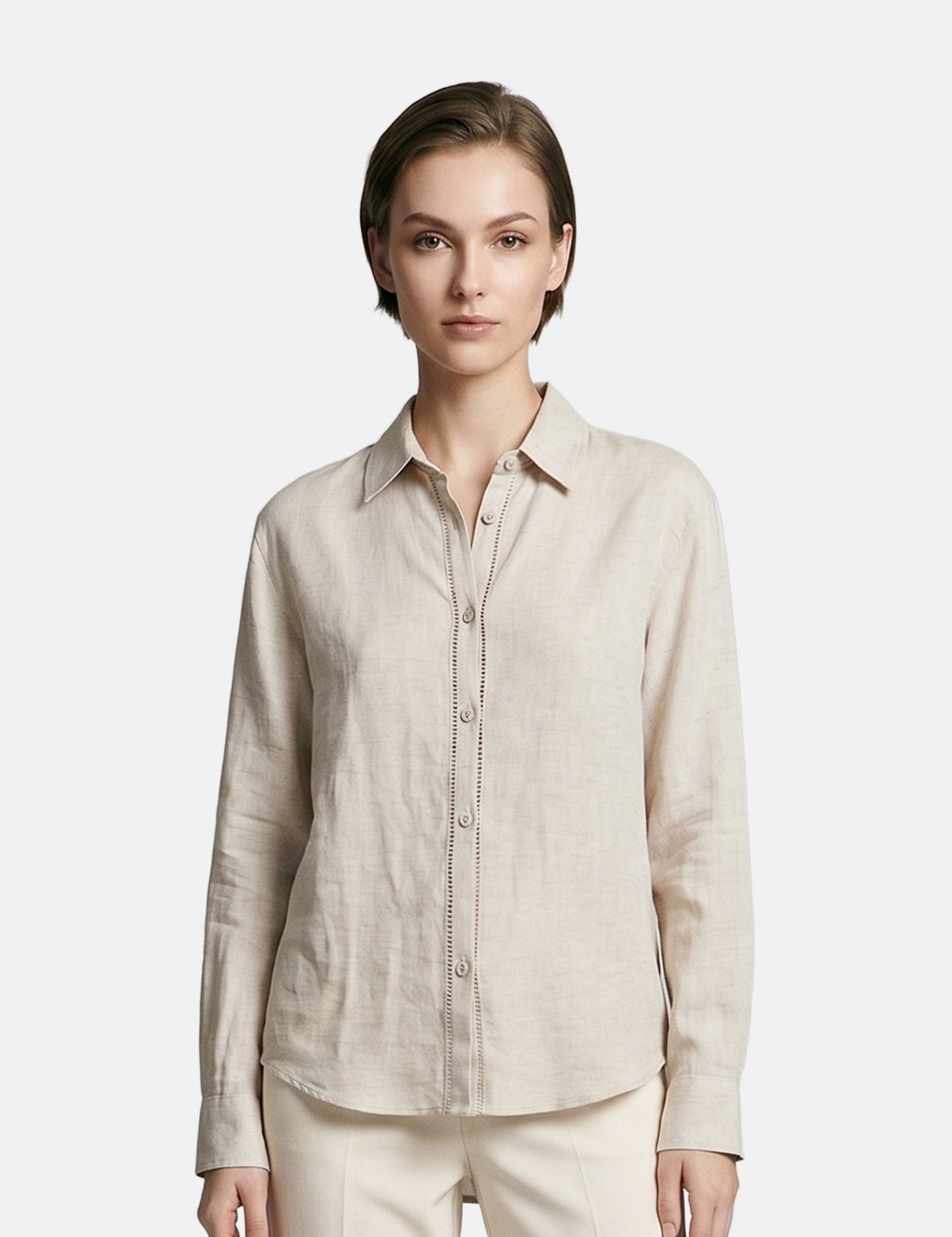 Camicia in Tencel Beige