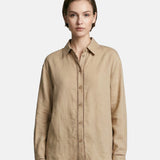 Camicia in Tencel Beige Scuro