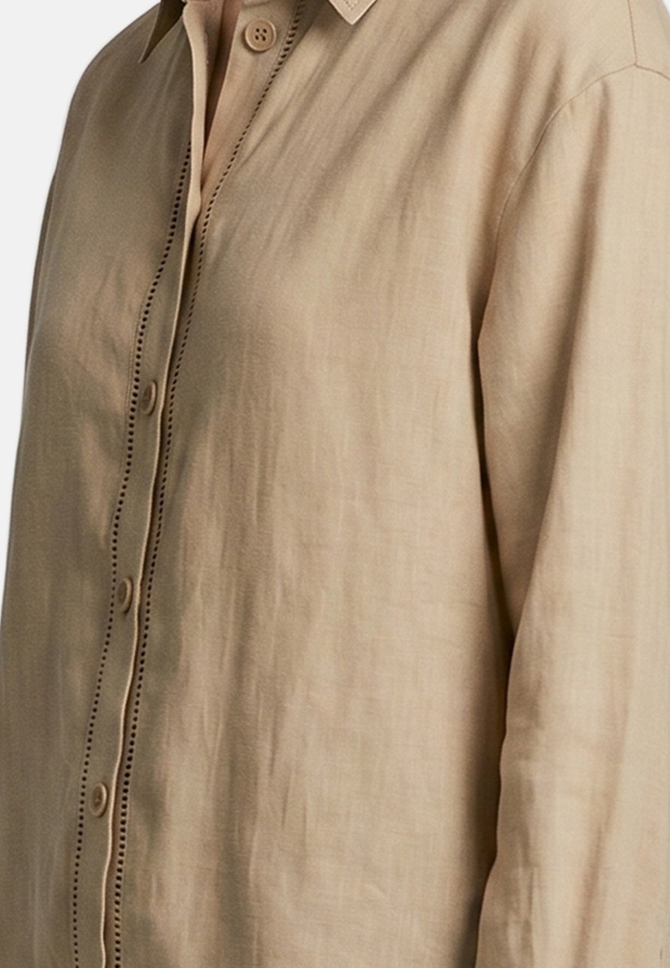 Camicia in Tencel Beige Scuro