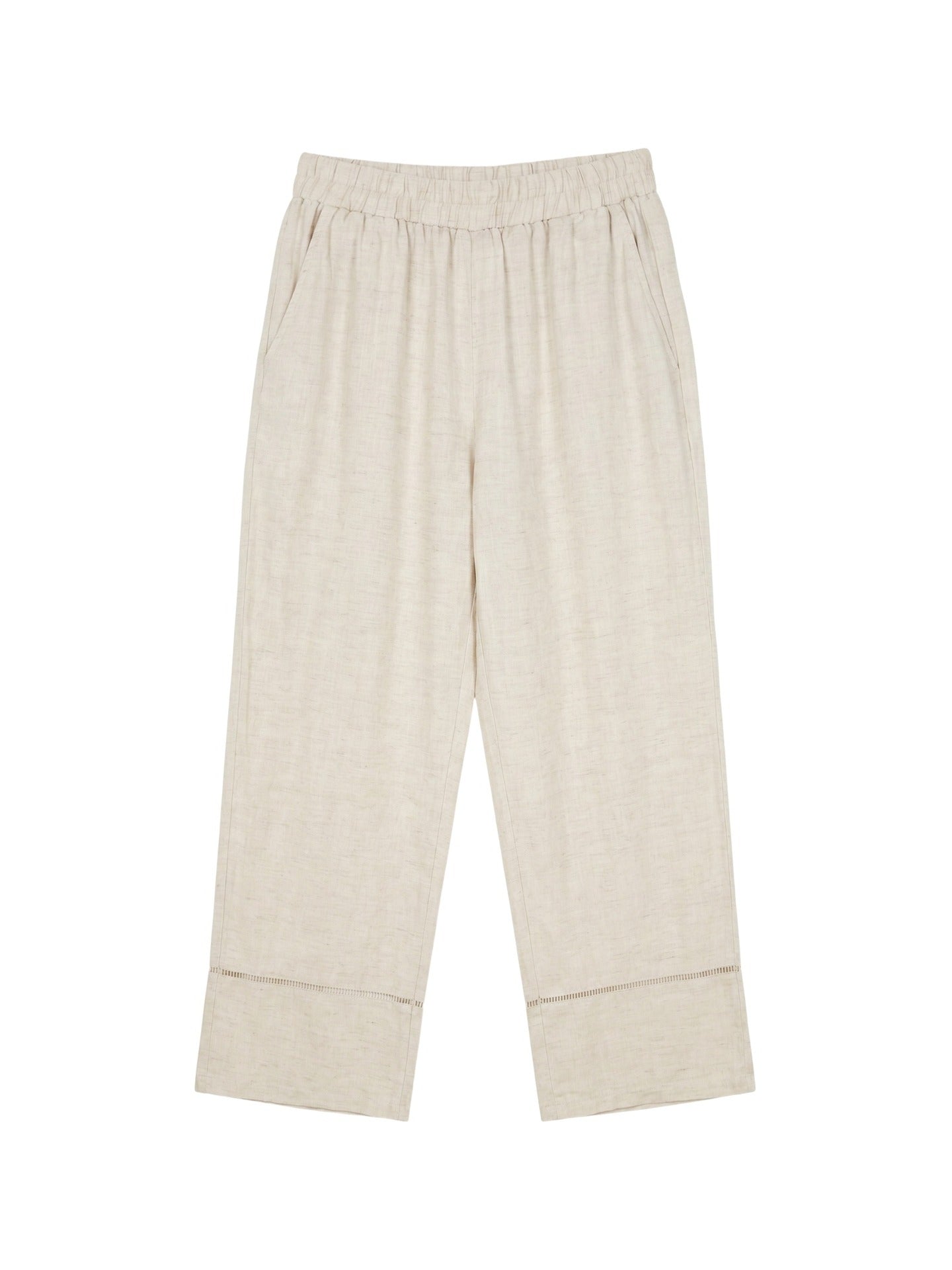 Pantaloni in Tencel Beige