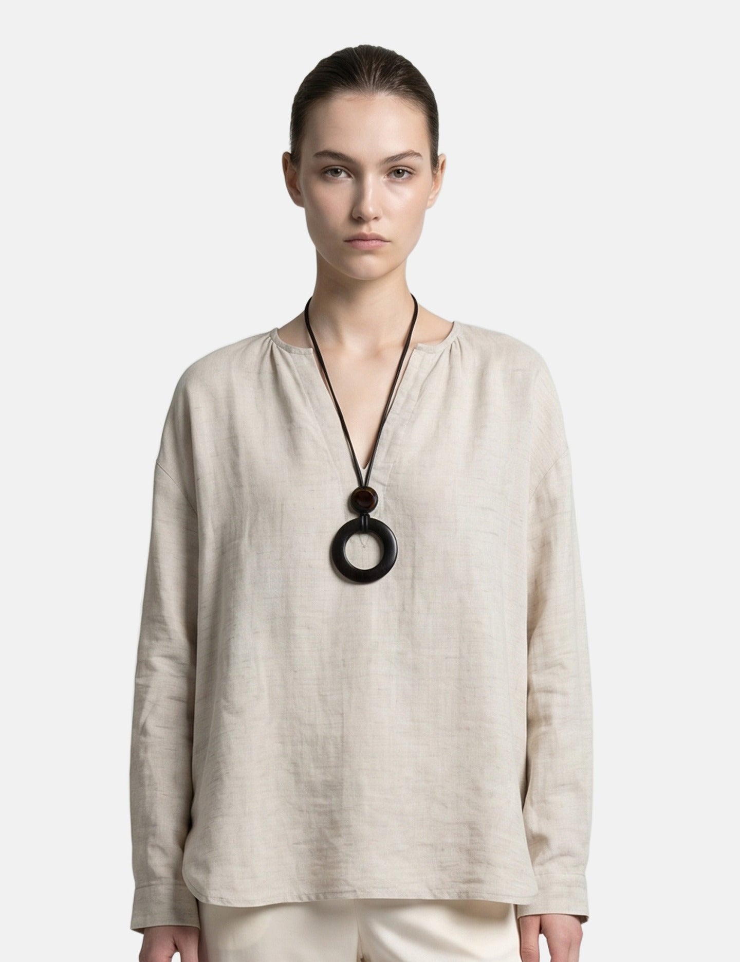 Blusa in Tencel Beige