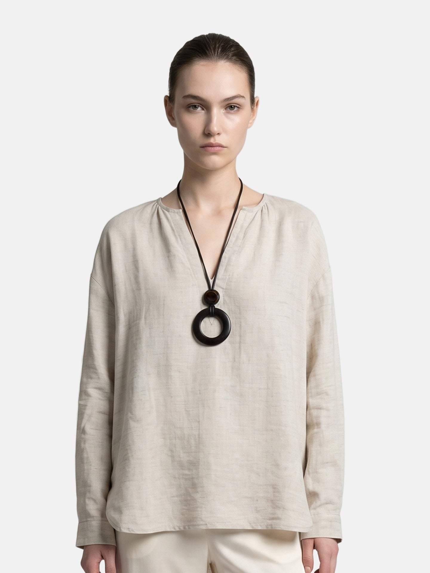Blusa in Tencel Beige