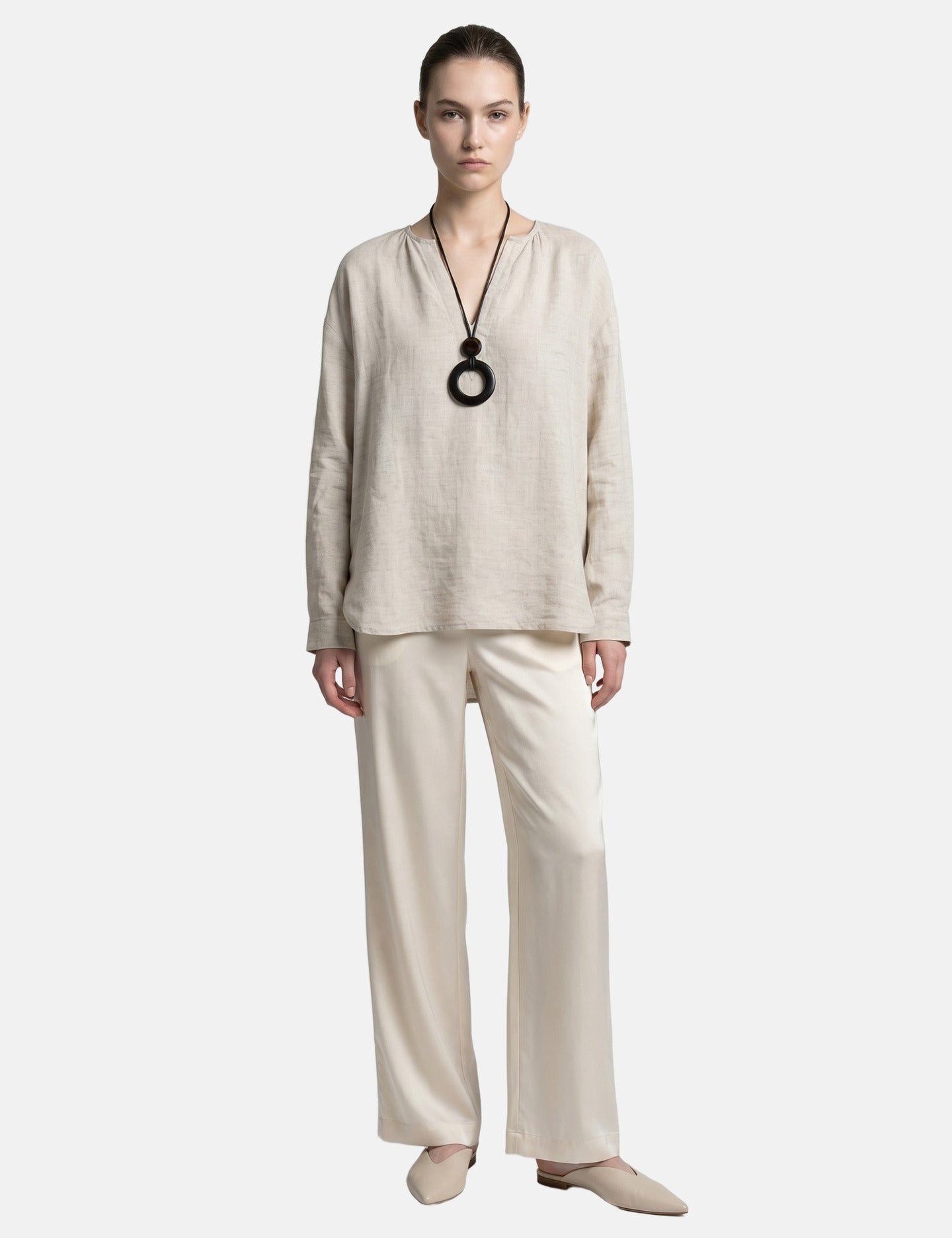 Blusa in Tencel Beige