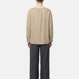 Blusa in Tencel Beige Scuro
