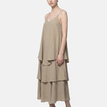 Vestito in Viscosa Beige