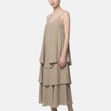 Vestito in Viscosa Beige