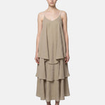 Vestito in Viscosa Beige