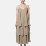 Vestito in Viscosa Beige