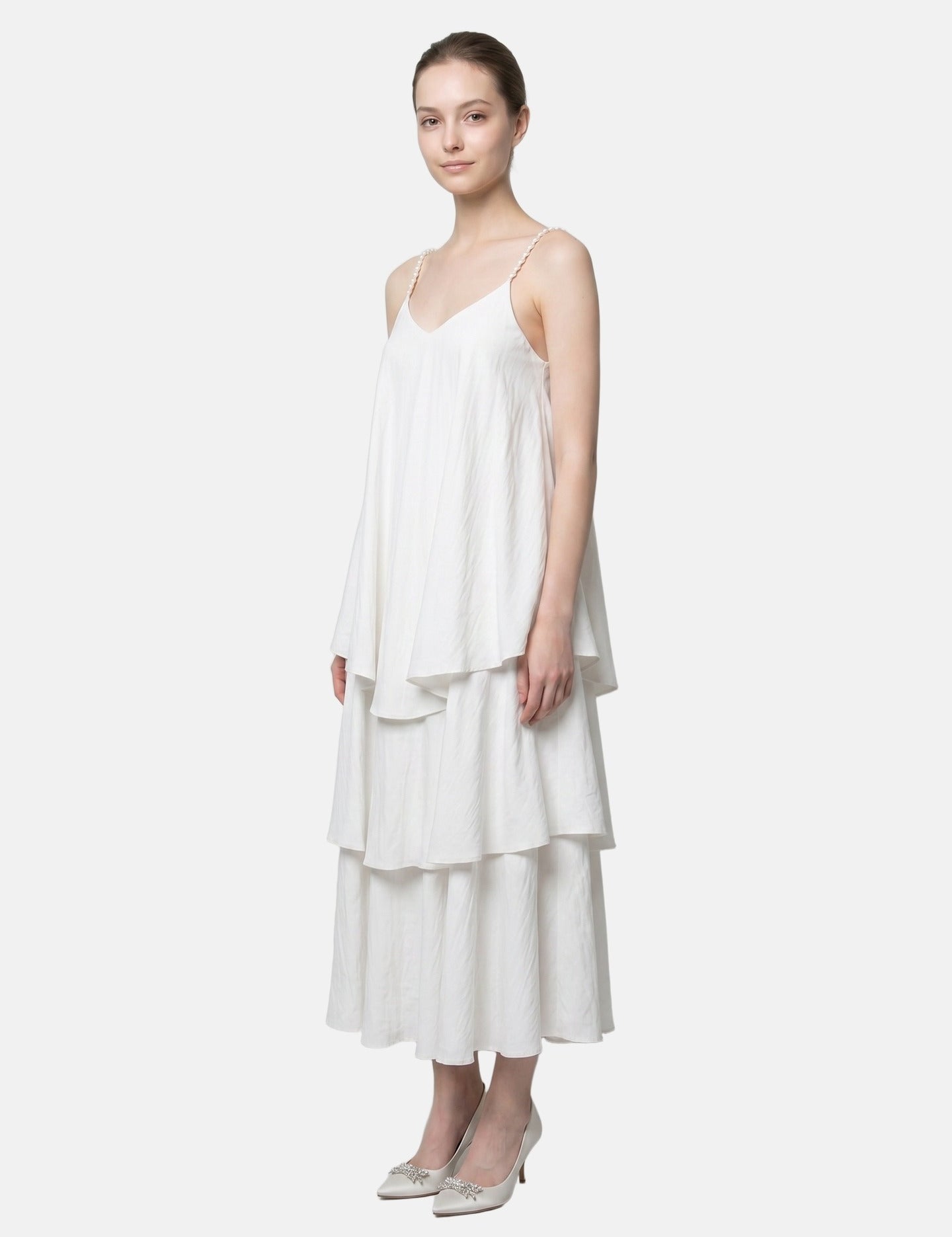 Vestito in Viscosa Bianco