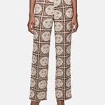 Pantaloni in Poliestere Marrone