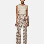 Pantaloni in Poliestere Marrone