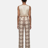 Pantaloni in Poliestere Marrone