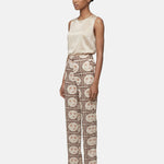 Pantaloni in Poliestere Marrone